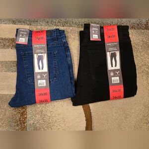 Kenneth Cole Straight Fit Stretch Jeans Classic Style Blue Or Black